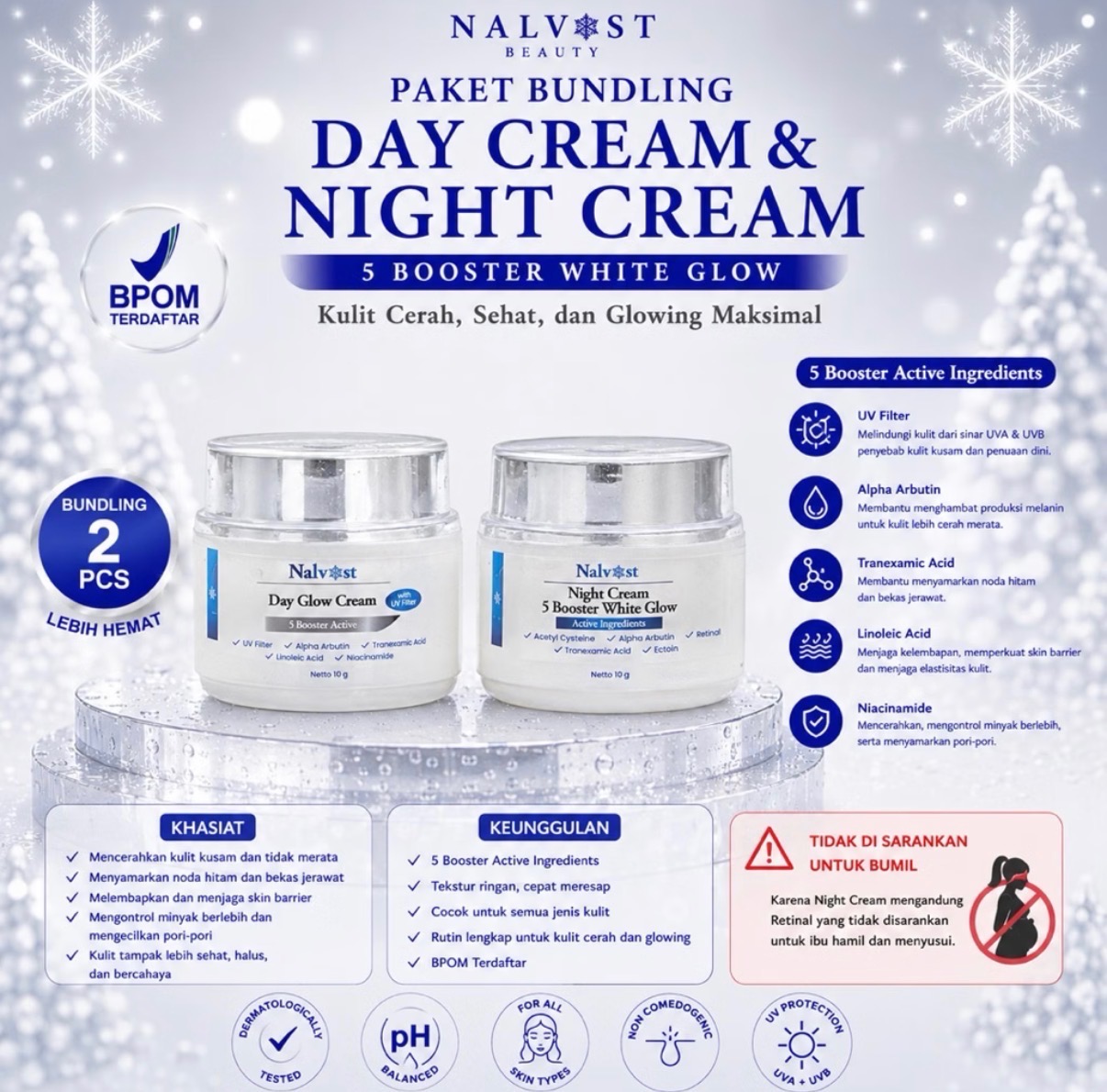 Paket Bundling Day Cream & Night Cream Nalvost Beauty